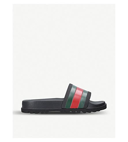 gucci sliders black|Gucci sliders selfridges.